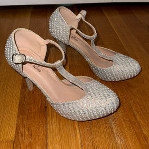 Bella Luna sparkly high heels. Size 6.5